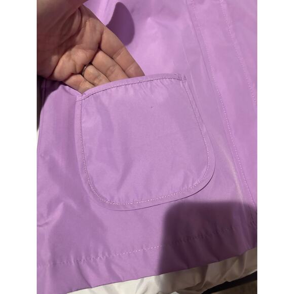 Carters L 6x  lavender unicorn hooded front zip lightweight jacket worn once euc - Picture 3 of 8